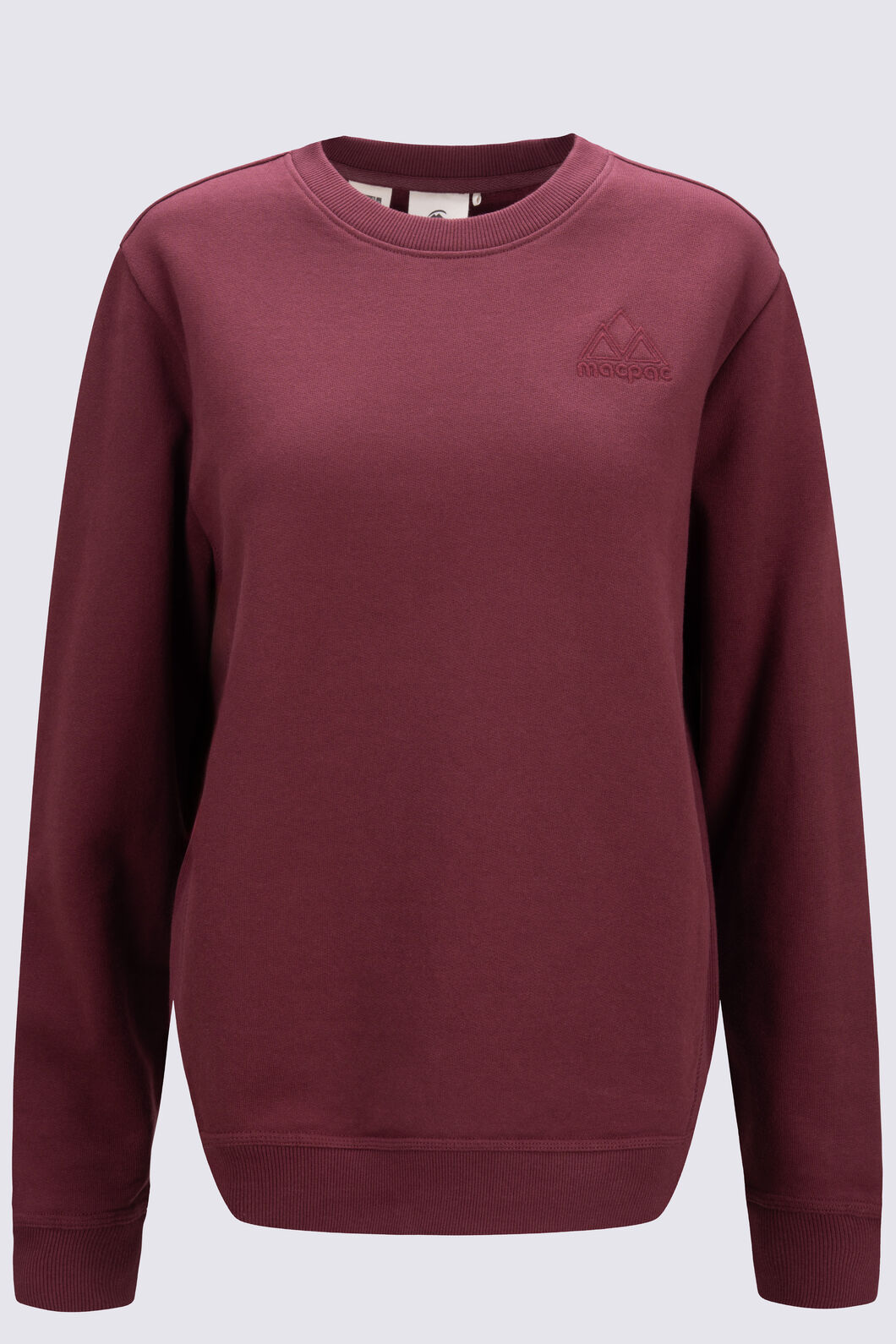 Macpac Women's Vintage Heavyweight Fairtrade Organic Cotton Crew, Truffle, hi-res