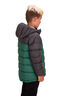 Macpac Kids' Atom Hooded Down Jacket, Evergreen/Asphalt, hi-res