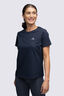 Macpac Women's Abel Tasman Topo Fairtrade Organic Cotton Short Sleeve T-Shirt, Navy Marle, hi-res