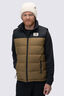 Macpac Men's Halo Down Vest ♺, Black/Kangaroo, hi-res