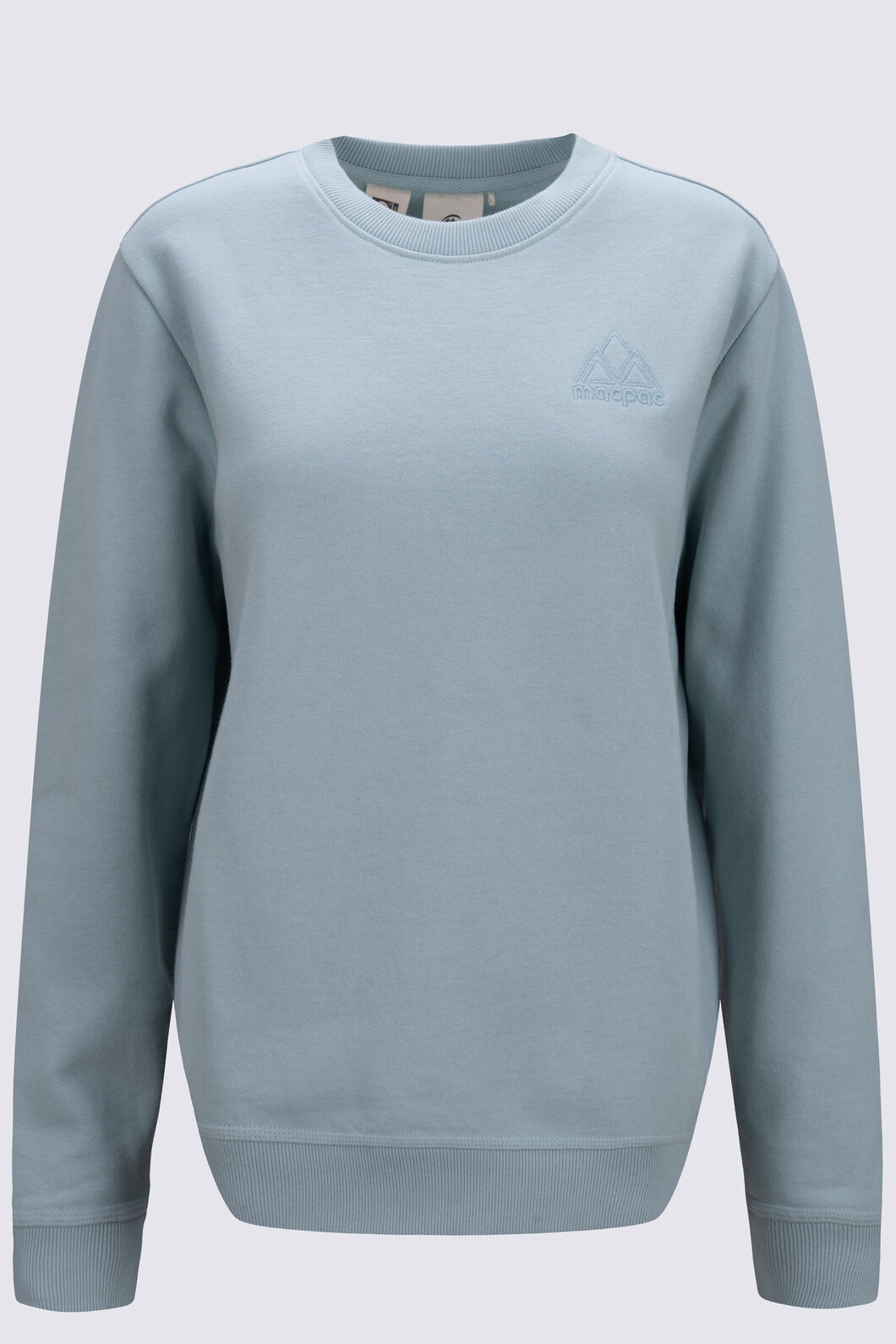 Macpac Women's Vintage Heavyweight Fairtrade Organic Cotton Crew, Grey Mist, hi-res