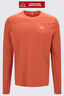 Macpac Men's brrr° Long Sleeve T-Shirt, Brick Orange, hi-res