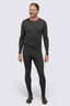 Macpac Men's 220 Merino Long Sleeve Top, Beluga, hi-res