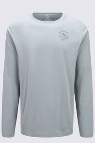 Macpac Men's Alps Fairtrade Organic Cotton Long Sleeve T-Shirt, Slate Grey, hi-res