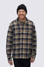 Macpac Men's Alma Fleece Lined Shirt, Shitake Plaid, hi-res