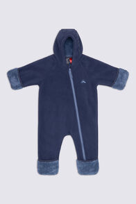 Macpac Baby Acorn Fleece Onesie, Navy, hi-res