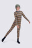 Macpac Kids' 220 Merino Long Sleeve Top, Bering Sea/Flame Orange Stripe, hi-res