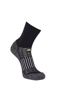 Macpac Merino Blend Trail Crew Sock, Black, hi-res