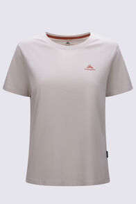Macpac Women's Abel Tasman Topo Fairtrade Organic Cotton Short Sleeve T-Shirt, Moonbeam, hi-res
