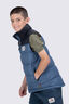 Macpac Kids' Halo Down Vest, Black/Bering Sea, hi-res