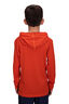 Macpac Kids' 180 Merino Hooded Long Sleeve T-Shirt, Harvest Pumpkin/Mid Grey Marle, hi-res