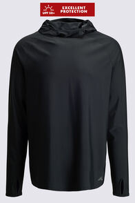 Macpac Men's Hooded Rash Top, Black, hi-res