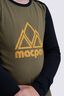 Macpac Kids' Vintage Fairtrade Organic Cotton Long Sleeve T-Shirt, Black/Winter Moss, hi-res