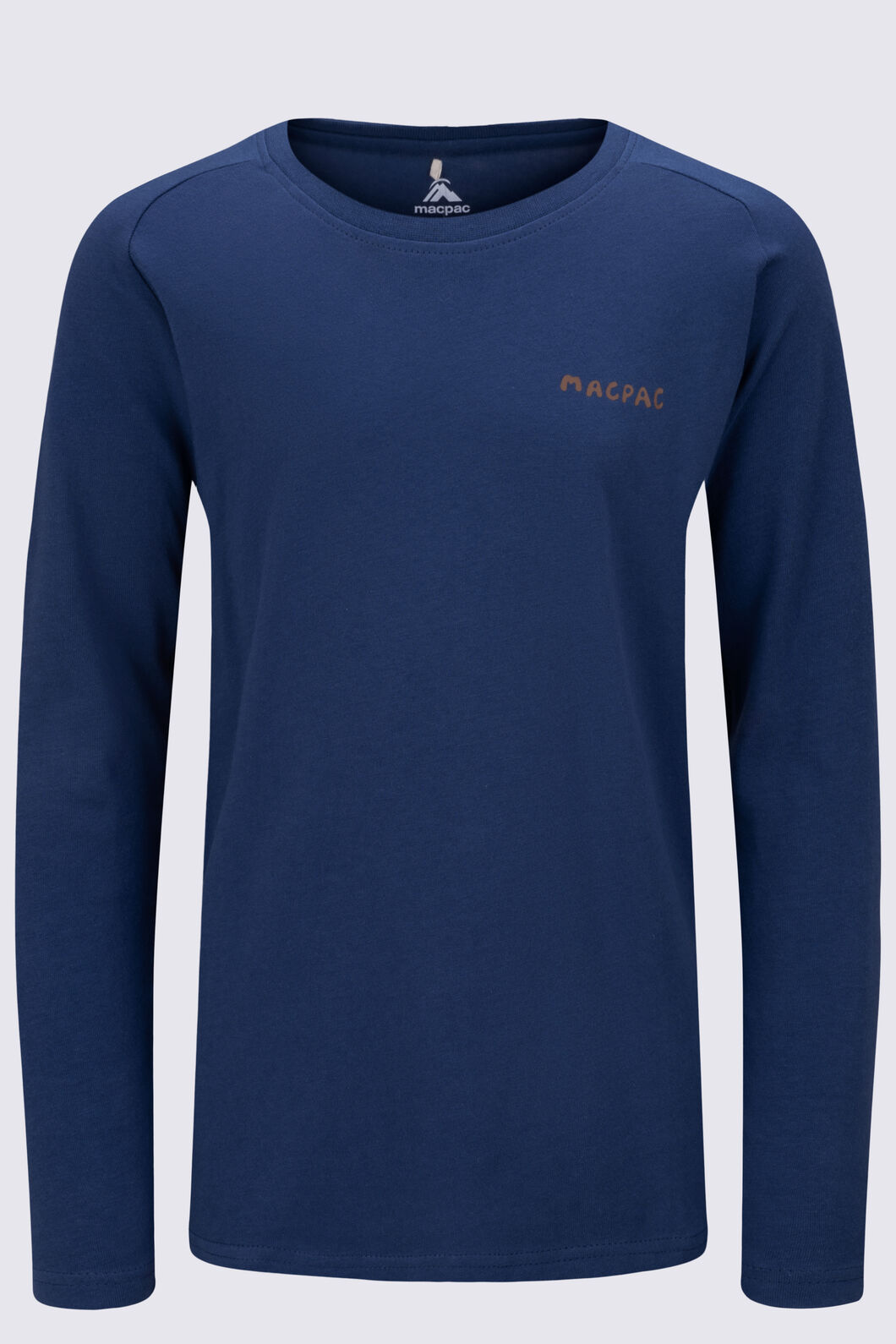 Macpac Kids' Abstract Waterway Fairtrade Organic Cotton Long Sleeve T-Shirt, Oceana, hi-res