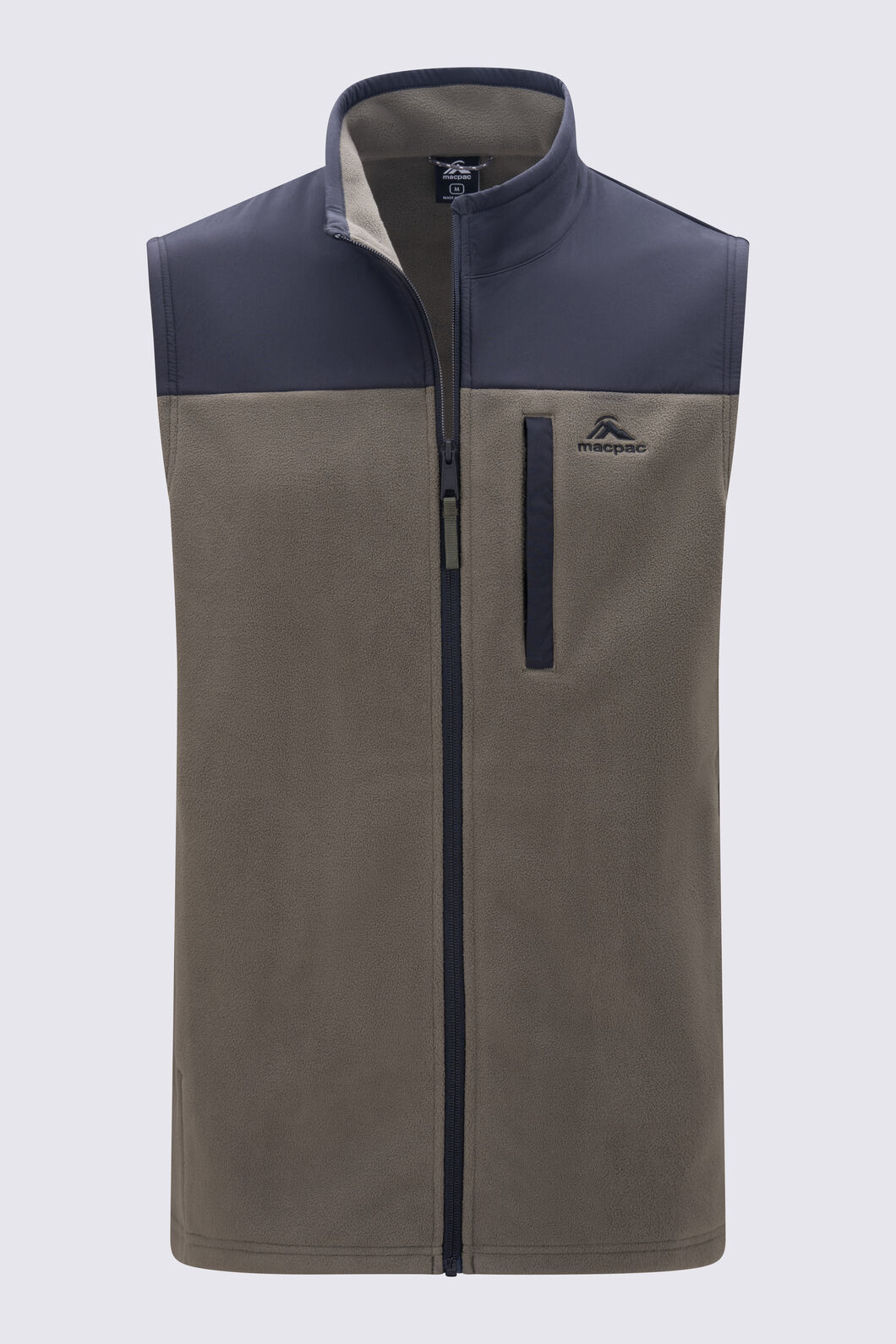 Macpac Men's Havelock Windproof Fleece Vest, Grapeleaf/Black, hi-res