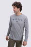 Macpac Men's Graphic Fairtrade Organic Cotton Long Sleeve T-Shirt, Grey Marle, hi-res