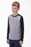 Macpac Kids' Graphic Long Sleeve T-Shirt, Grey Marle/Black, hi-res