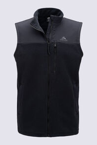 Macpac Men's Haast Fleece Vest, Black, hi-res