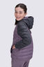Macpac Kids' Uber Light Hooded Down Jacket, Asphalt/Arctic Dusk, hi-res