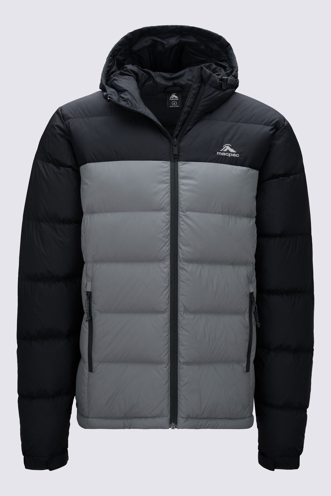 Macpac Men's Halo Hooded Down Jacket ♺, Black/Smoked Pearl, hi-res