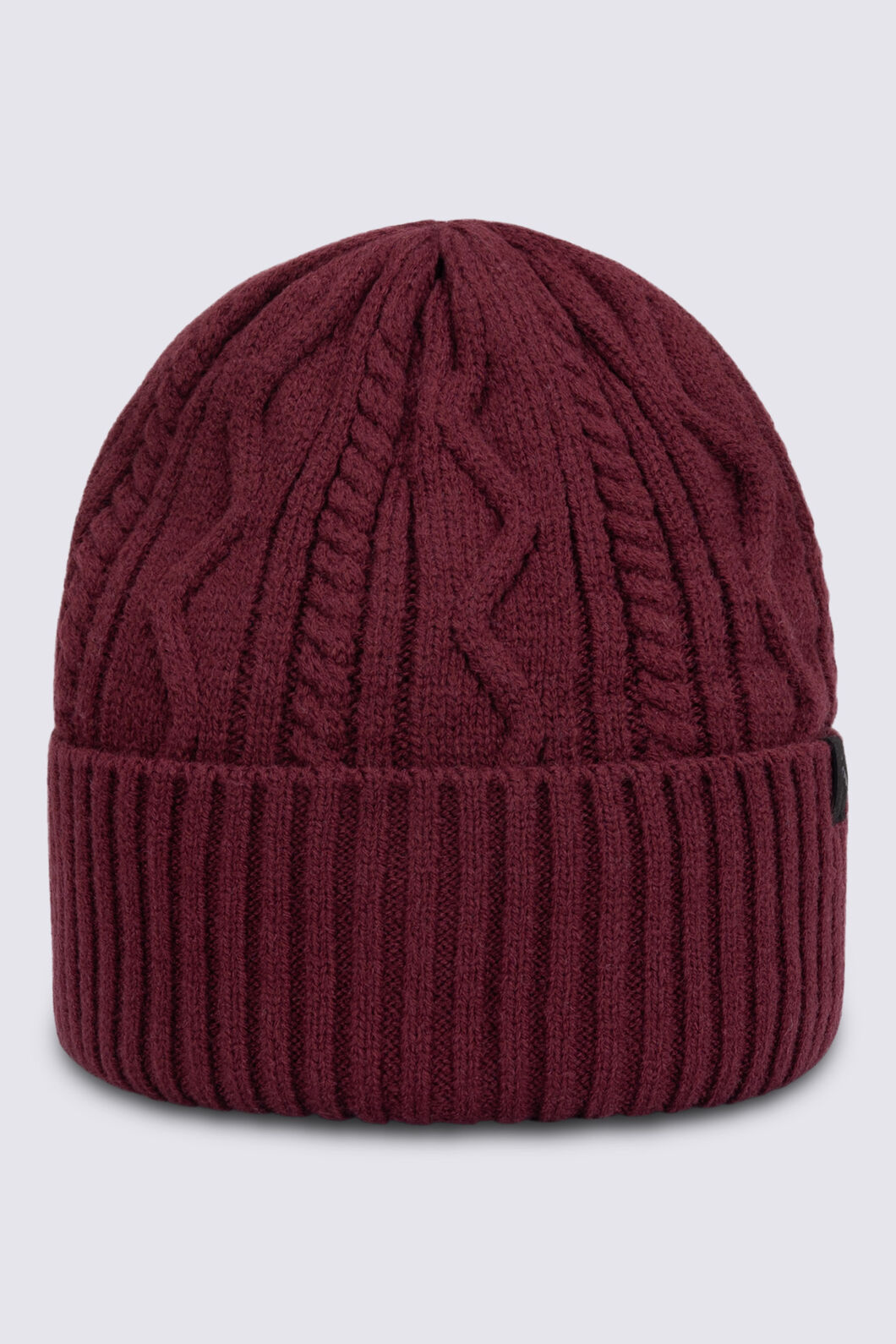 Macpac Cable Knit Merino Blend Beanie, Truffle, hi-res
