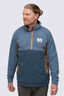 Macpac Men&rsquo;s Heritage Fleece Pullover, Bering Sea/Midnt Navy/Kangaroo, hi-res