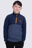 Macpac Kids' Ruru Fleece Pullover, Navy Iris/Vintage Indigo, hi-res
