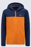 Macpac Kids' Ruru Fleece Jacket, Marmalade/Navy Iris, hi-res