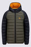 Macpac Kids' Uber Light Hooded Down Jacket, Black/Grape Leaf, hi-res