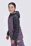 Macpac Kids' Uber Light Hooded Down Jacket, Asphalt/Arctic Dusk, hi-res