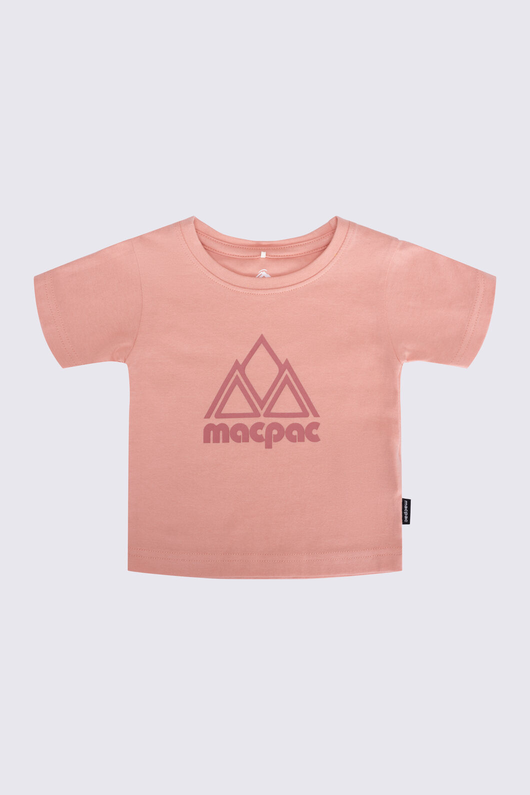 Macpac Baby Short Sleeve Crew, Coral Almond, hi-res