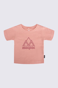Macpac Baby Short Sleeve Crew, Coral Almond, hi-res