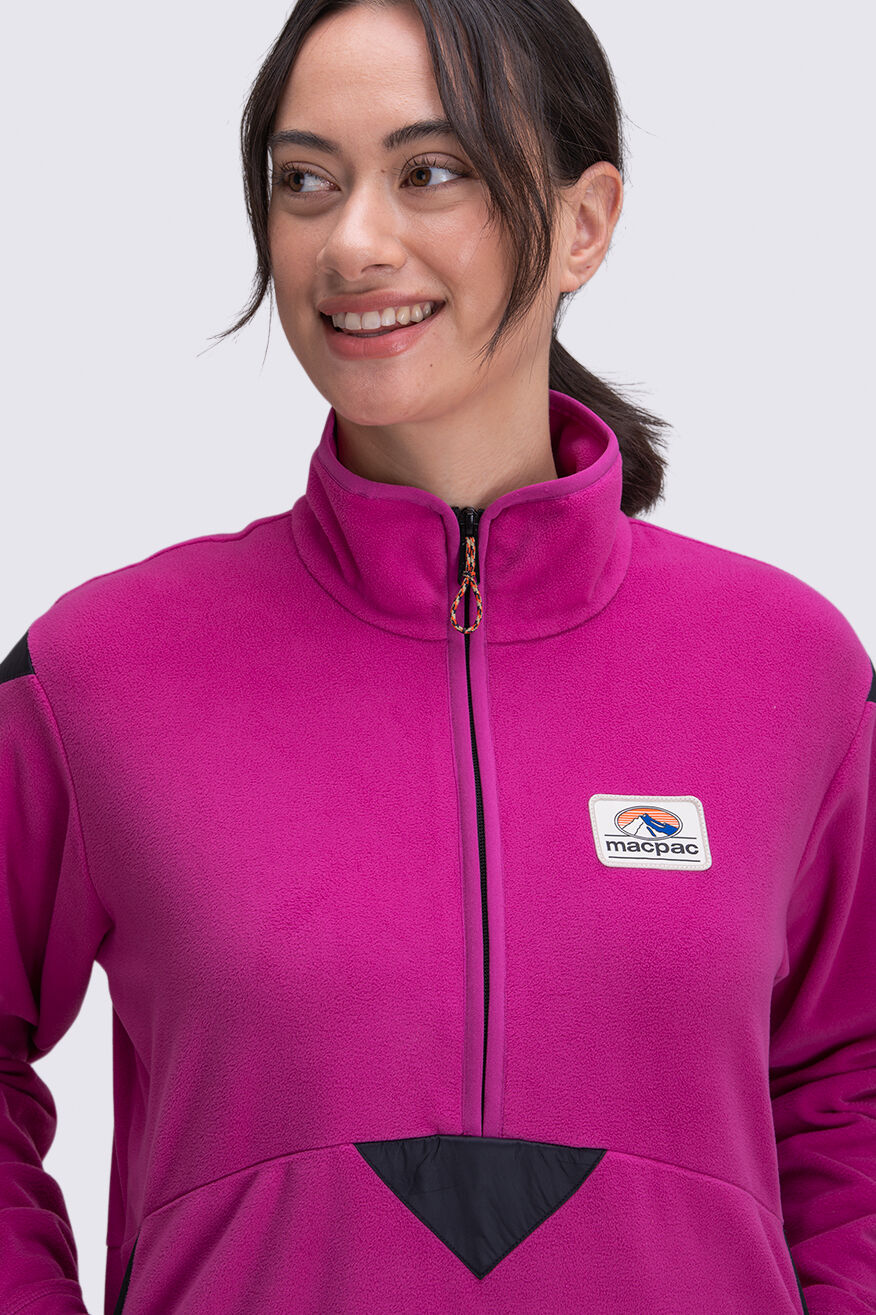 Half zip sales fleece womens vintage