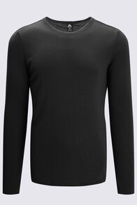 Macpac Men's 220 Merino Long Sleeve Top, Black, hi-res