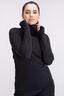 Macpac Women's Prothermal Hooded Fleece Top, Black, hi-res