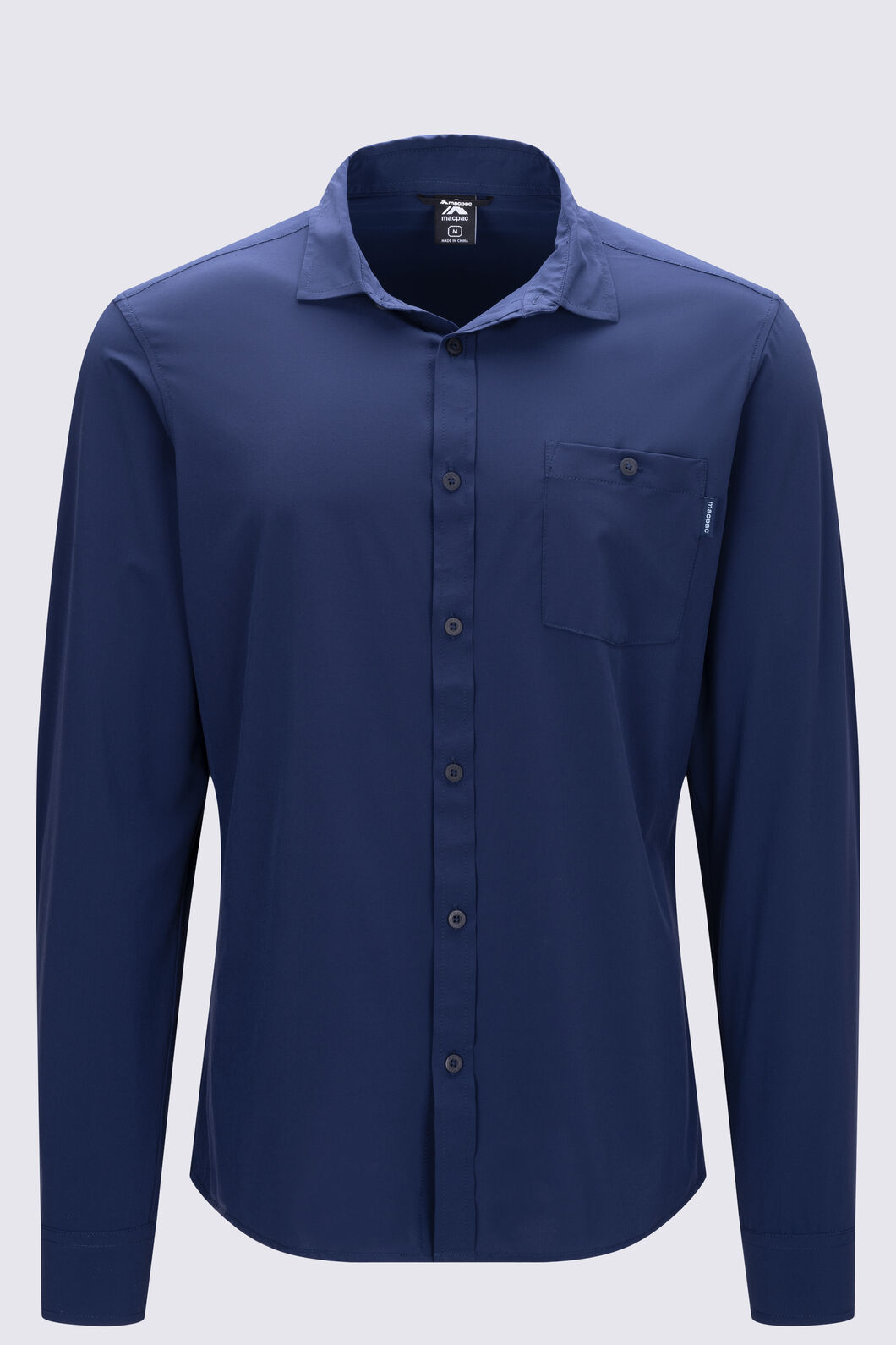 Macpac Men's Eclipse Long Sleeve Shirt, Navy Iris, hi-res