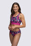 Macpac Women's Southshore Bikini Top, Rose Violet/Shatter Print, hi-res