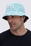 Macpac Winger Reversible Bucket Hat, Pool Blue Print/Black, hi-res