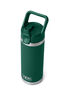 YETI® Rambler® Bottle with Straw Cap — 18 oz, Black Forest Green, hi-res