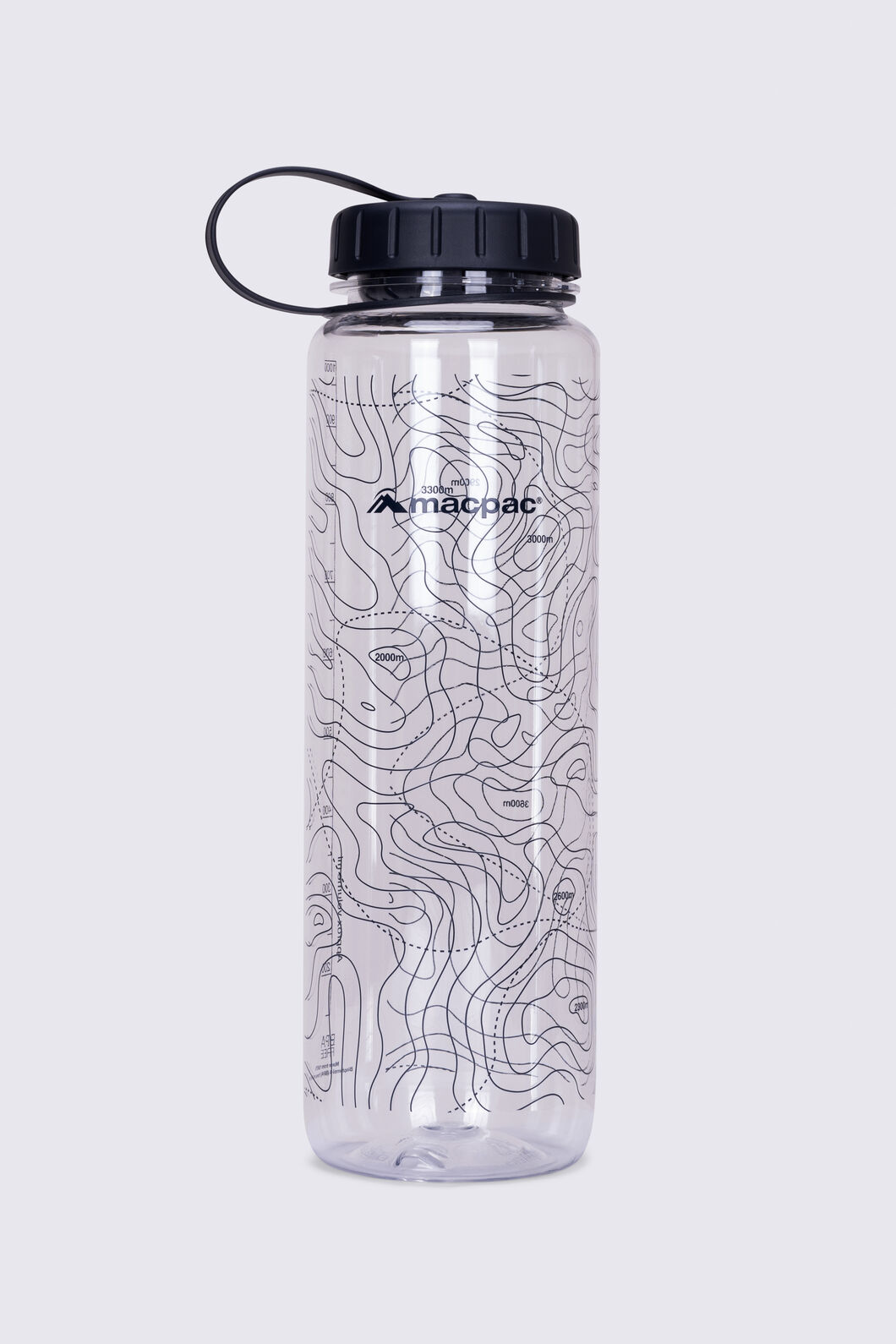 Macpac Soft Touch Water Bottle — 1L, Topo Clear, hi-res