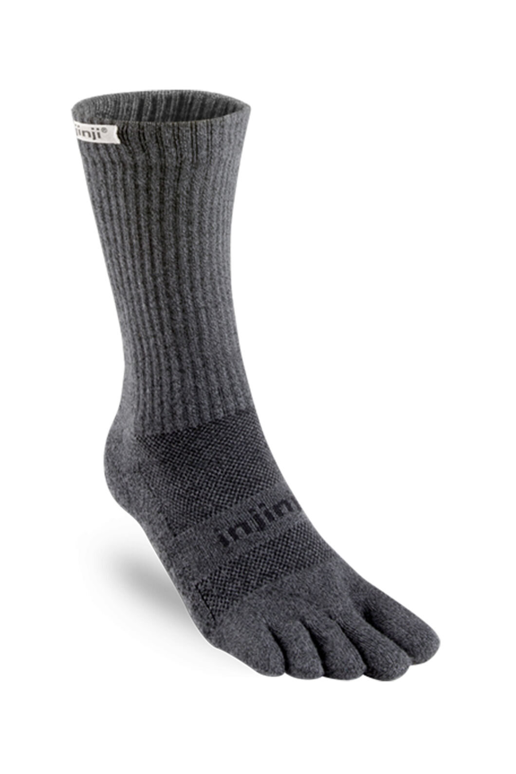 Injinji Trail Midweight Crew Toesock, Granite, hi-res