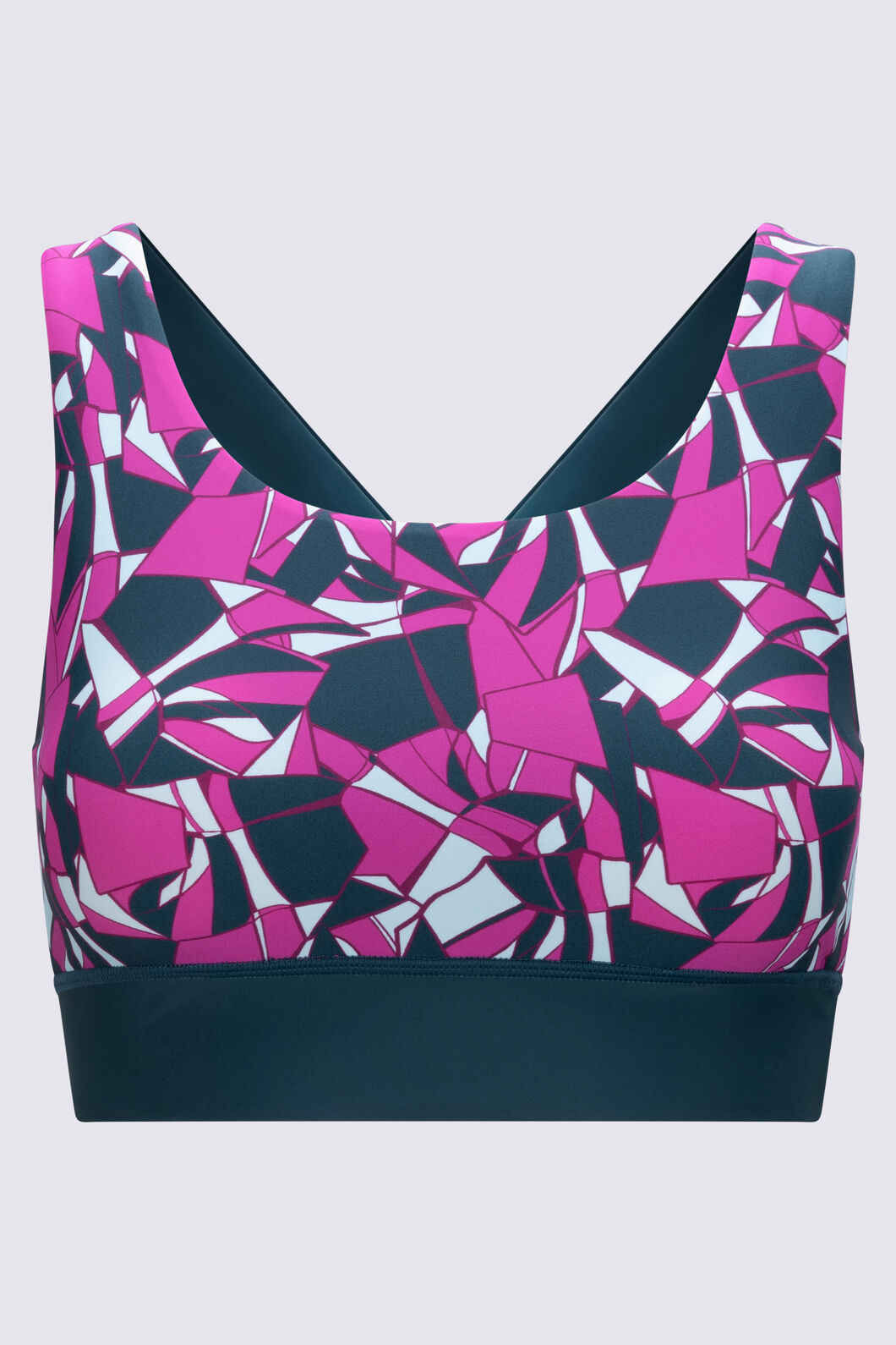 Macpac Women's Southshore Bikini Top, DeepTeal/Shatter Print, hi-res