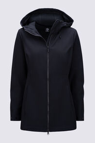 Macpac Women's Chord Long Coat, Black, hi-res
