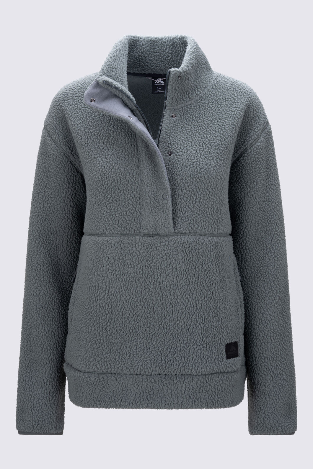 Macpac Women's Pandora High Pile Fleece Pullover, Urban Chic, hi-res