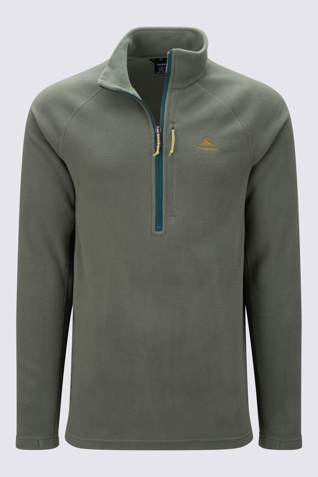 Macpac Men's Tui Fleece Pullover, Bronze Green, hi-res