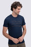 Macpac Men's Cross Lines 180 Merino T-Shirt, Navy, hi-res