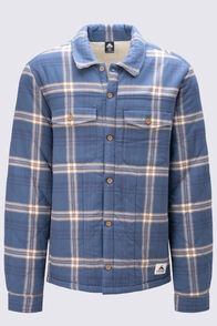 Macpac Men's Alma Fleece Lined Shirt, Vintage Indigo Check, hi-res