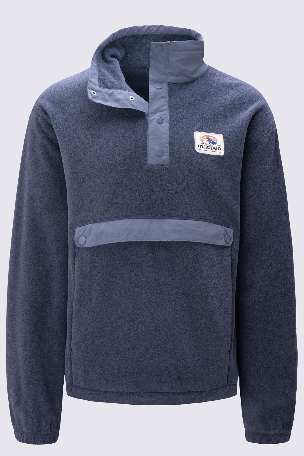 Macpac Men's Heritage Snap Fleece Pullover, Odyssey Heather, hi-res