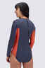 Macpac Women's Southshore Long Sleeve Surfsuit, Odyssey/Burnt Sienna, hi-res