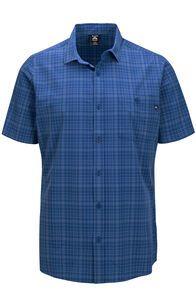 Macpac Men's Travel Lite Short Sleeve Shirt, Sodalite Blue Check, hi-res